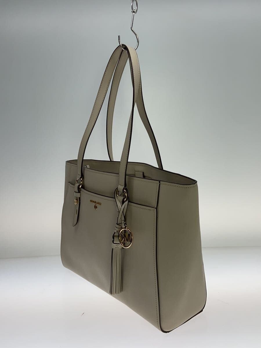 MICHAEL KORS Tote Bag Leather BEG Solid 2