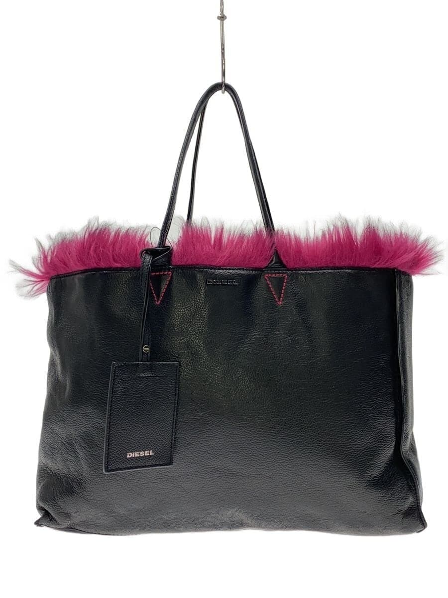 DIESEL handbag leather black plain