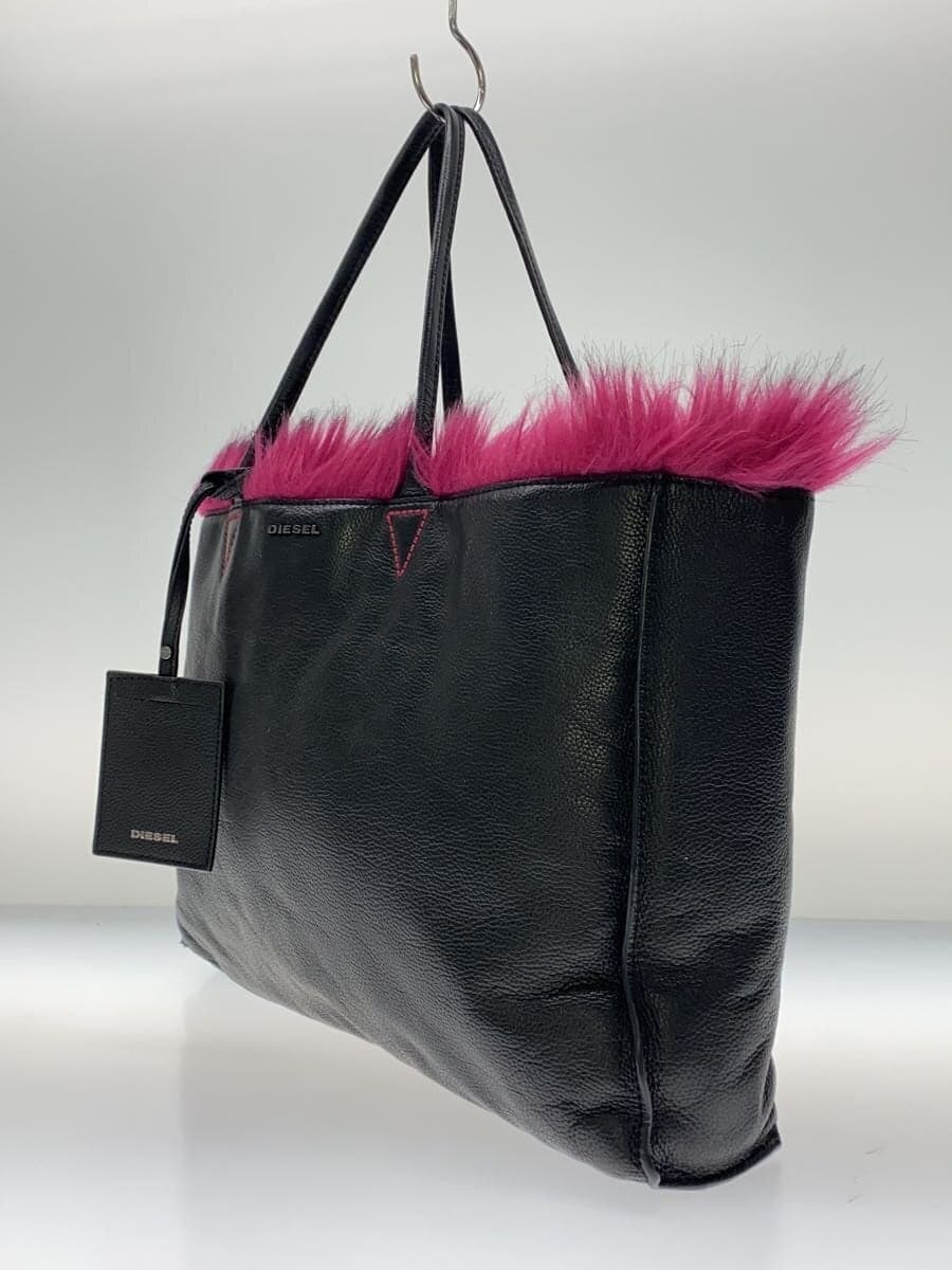 DIESEL handbag leather black plain 2