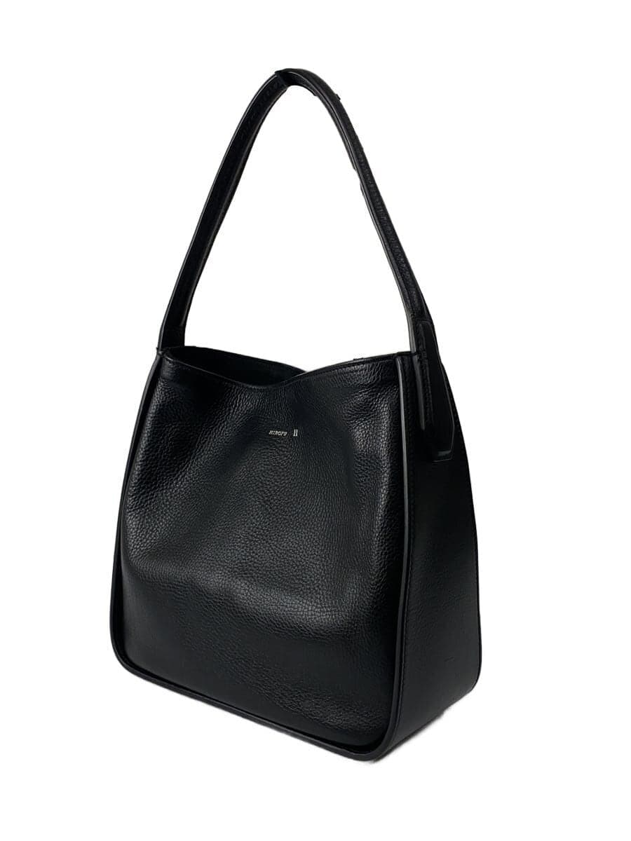 HIROFU Handbag Leather Black Solid 2