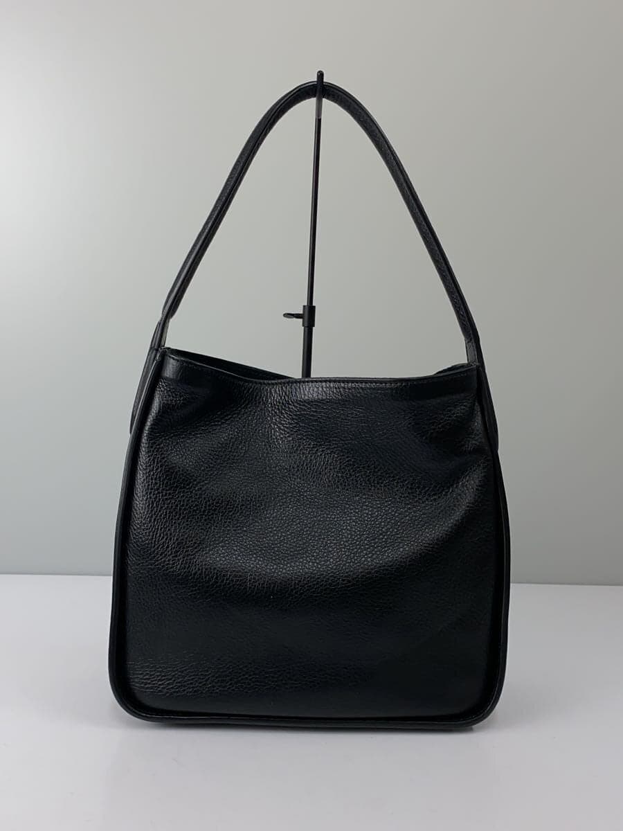 HIROFU Handbag Leather Black Solid 3