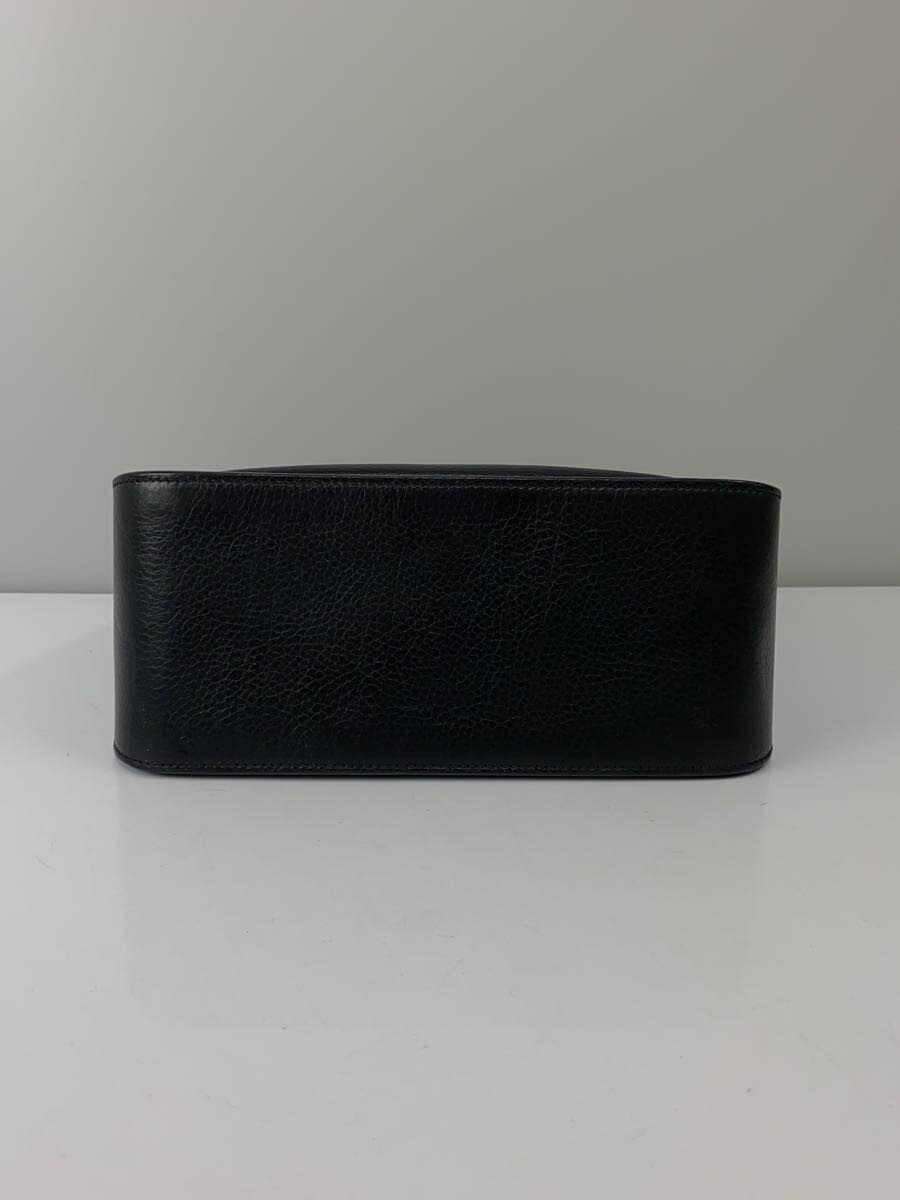 HIROFU Handbag Leather Black Solid 4