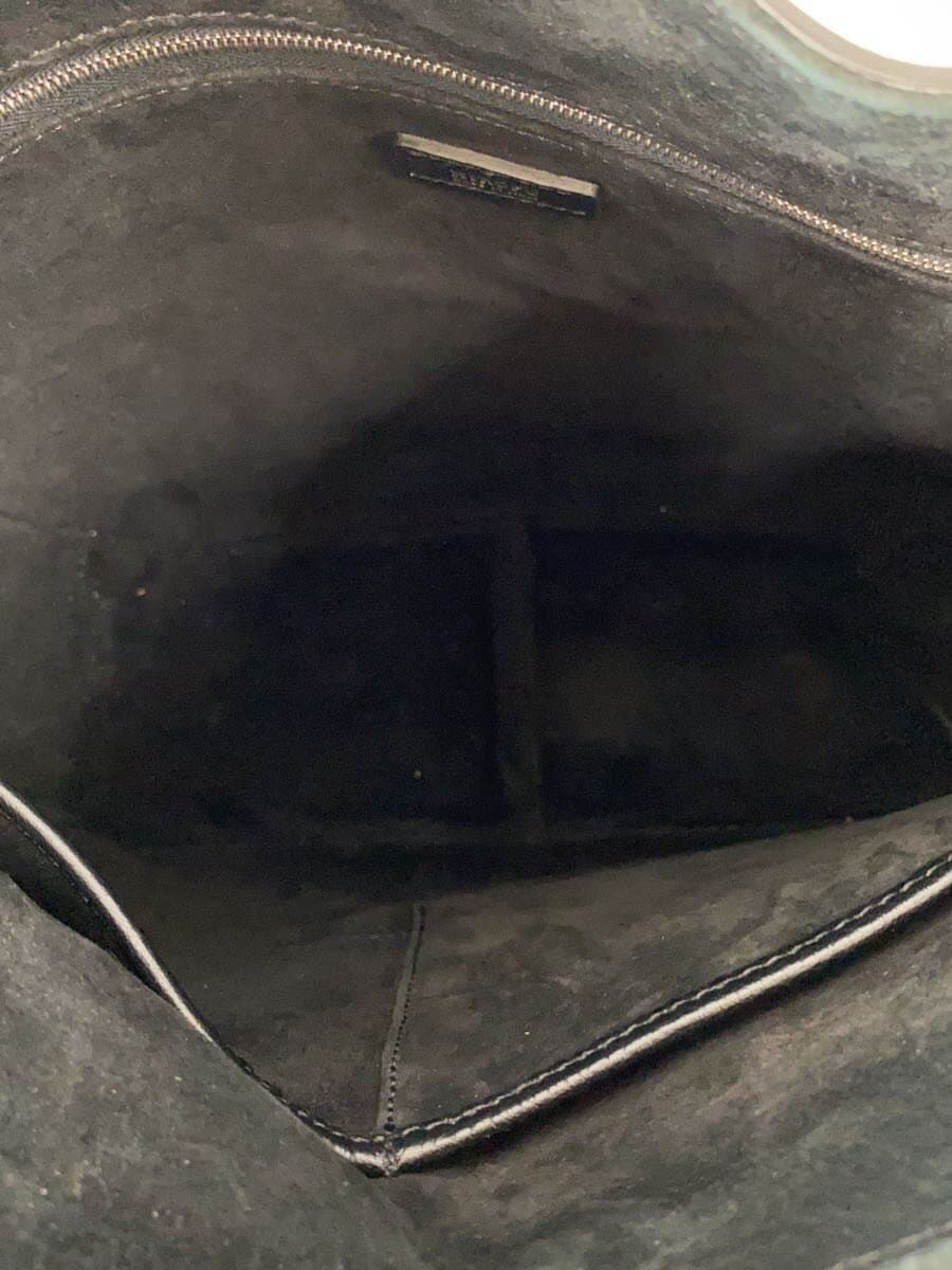 HIROFU Handbag Leather Black Solid 6