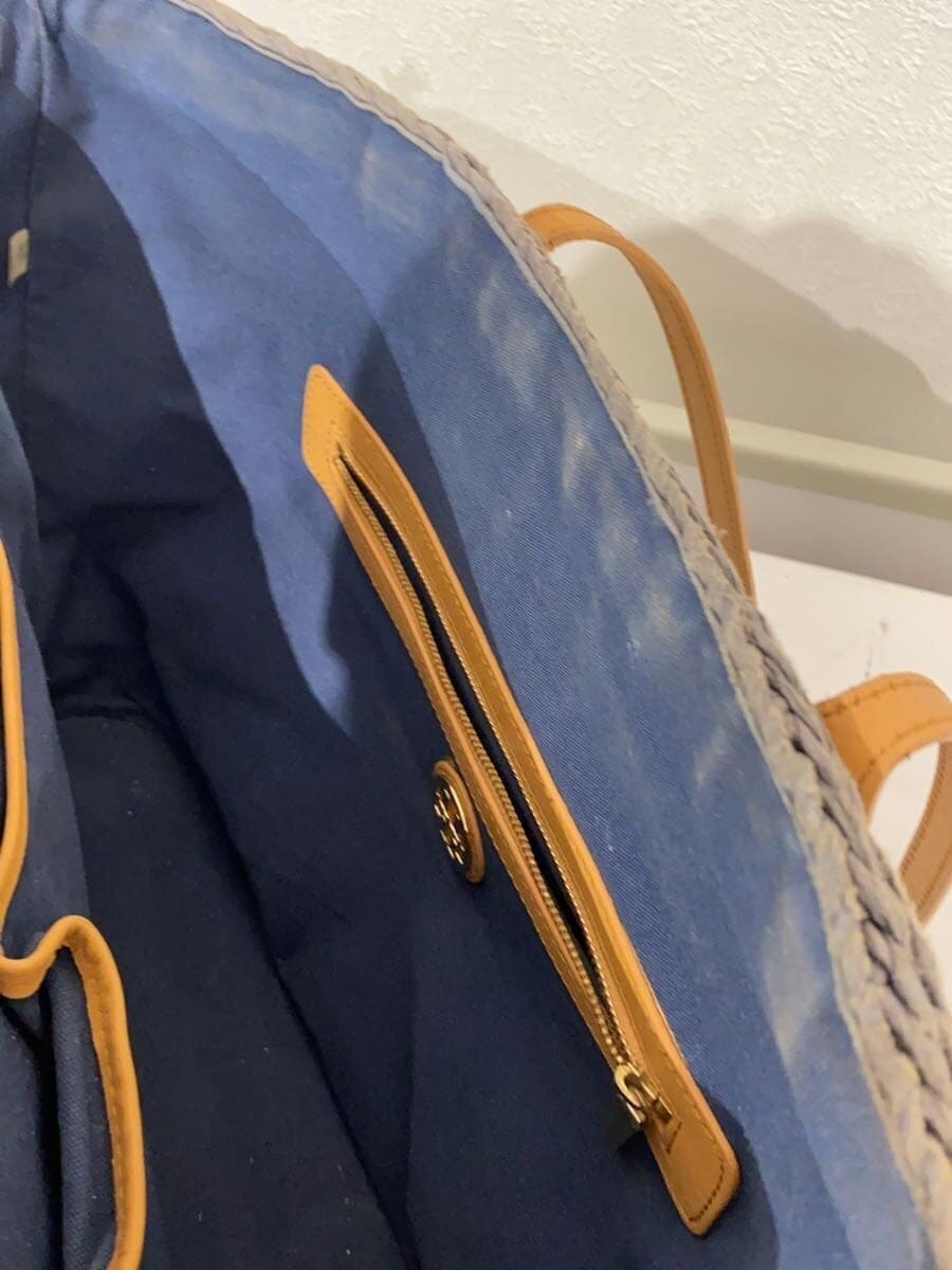 TORY BURCH Tote Bag BLU Stripe HAL045 8