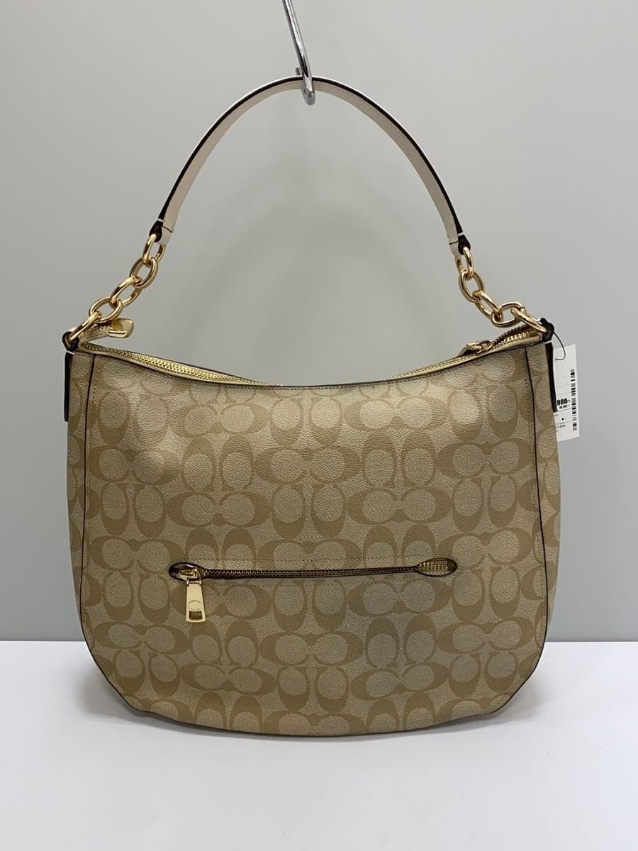 COACH Shoulder Bag_Signature_Beige Leather BEG All Over Pattern 3