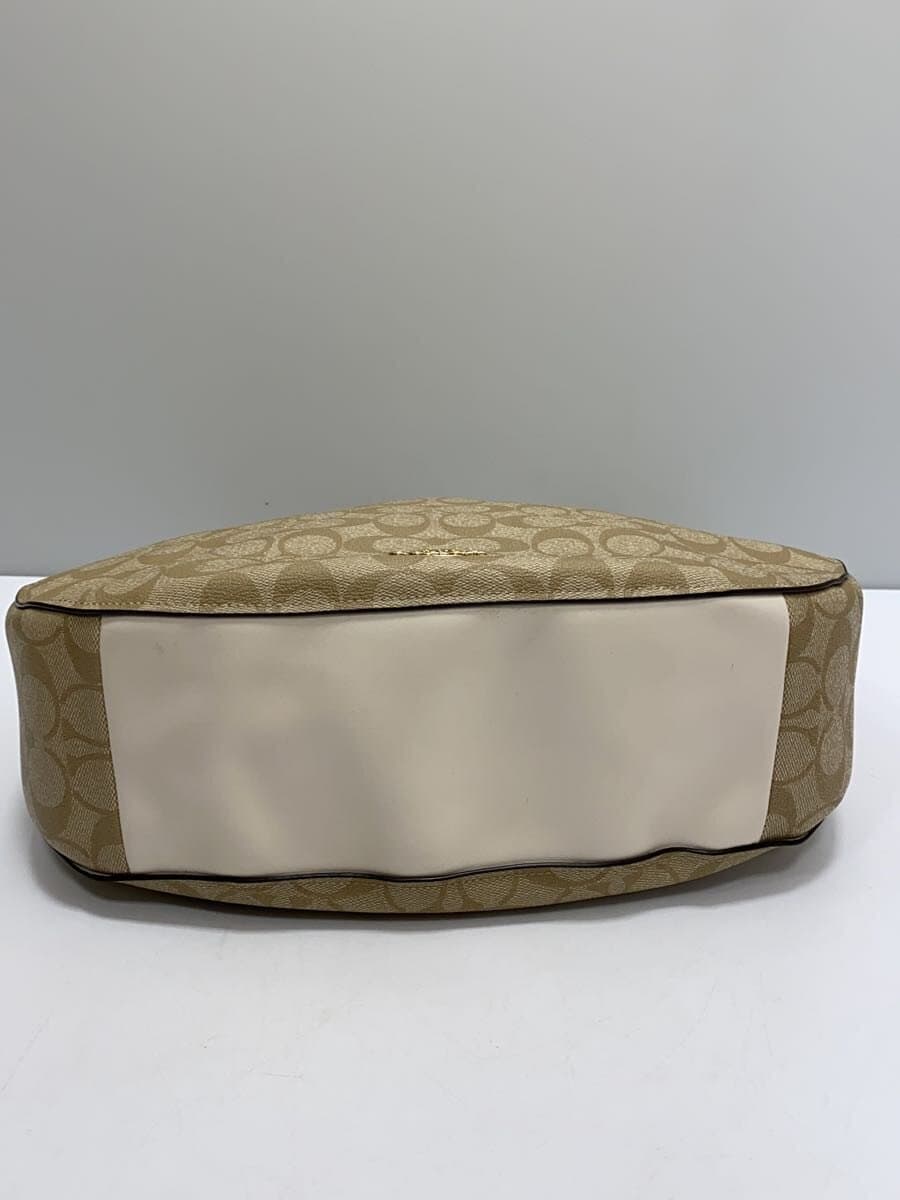 COACH Shoulder Bag_Signature_Beige Leather BEG All Over Pattern 4