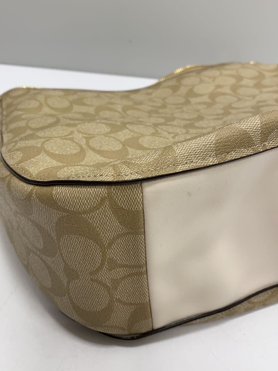 COACH Shoulder Bag_Signature_Beige Leather BEG All Over Pattern 7