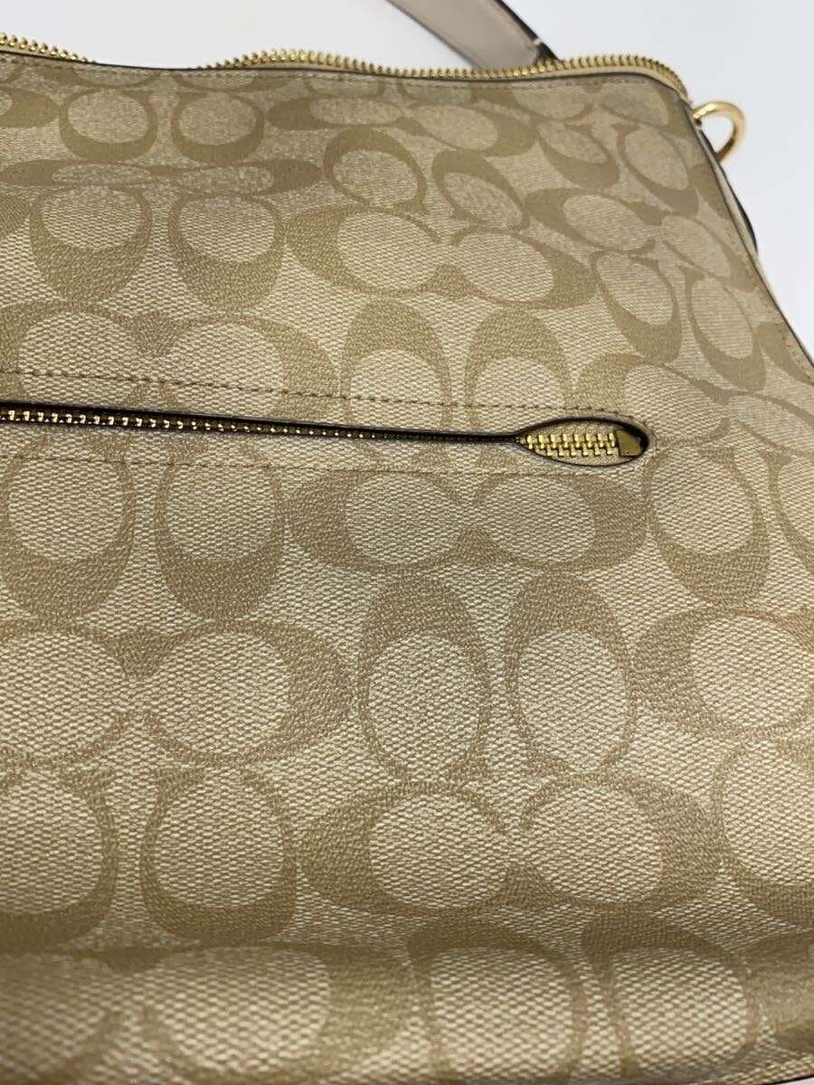 COACH Shoulder Bag_Signature_Beige Leather BEG All Over Pattern 8