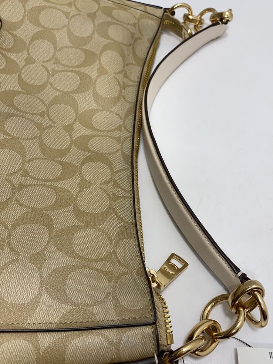 COACH Shoulder Bag_Signature_Beige Leather BEG All Over Pattern 9