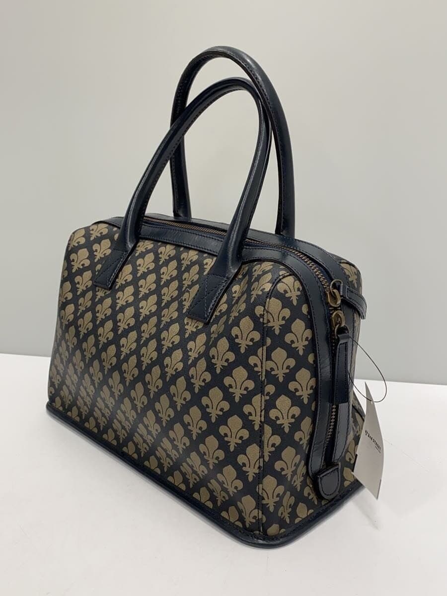 PATRICK COX Handbag Leather BLK All Over Pattern 2