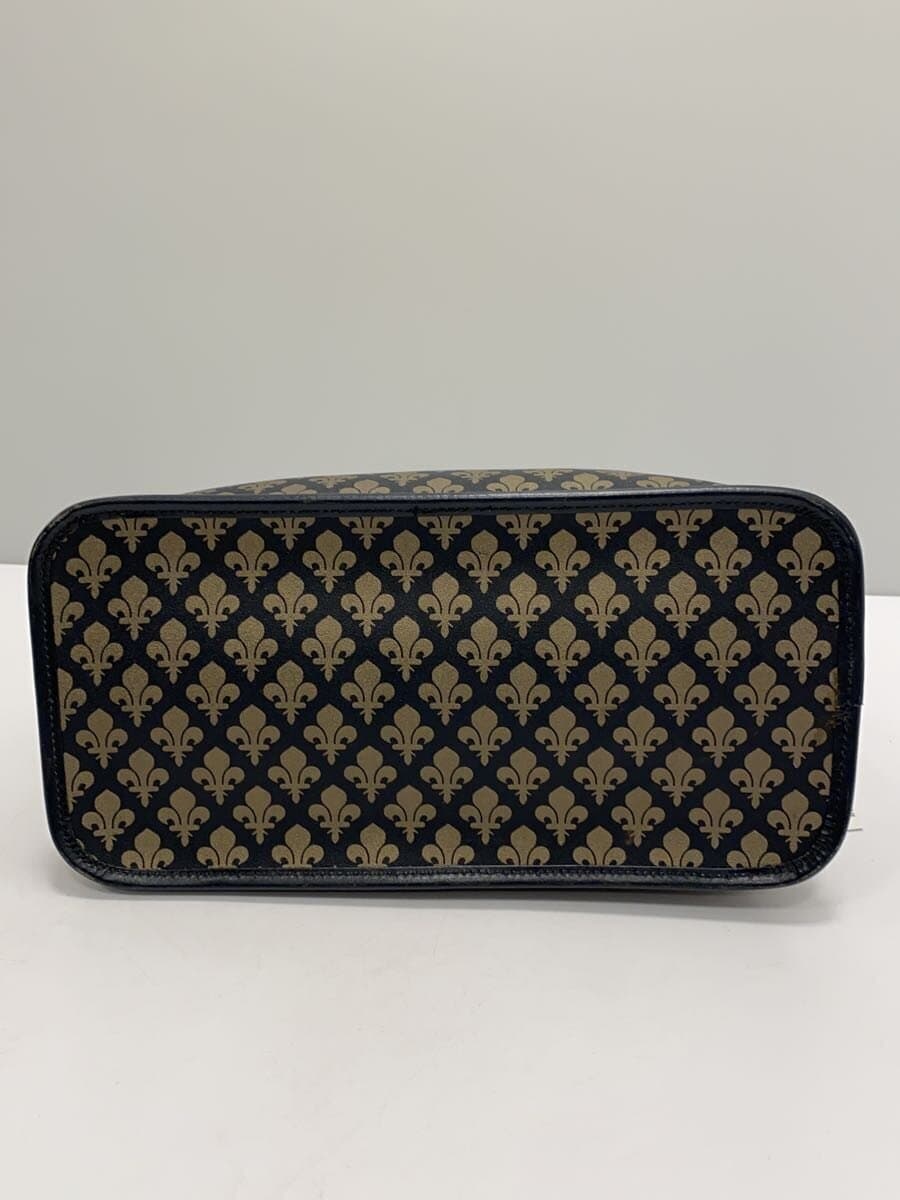 PATRICK COX Handbag Leather BLK All Over Pattern 4