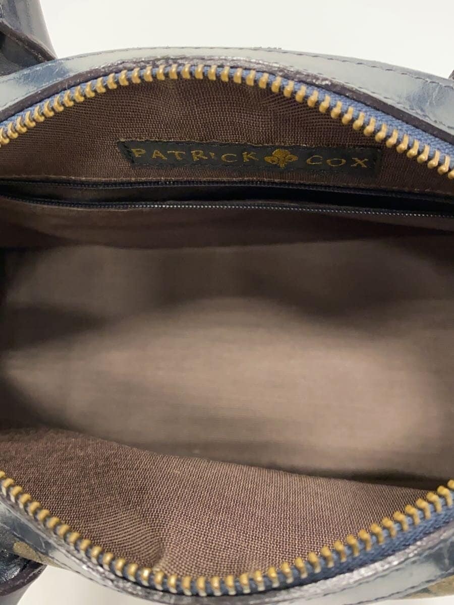 PATRICK COX Handbag Leather BLK All Over Pattern 6
