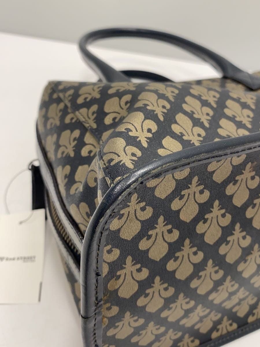 PATRICK COX Handbag Leather BLK All Over Pattern 7