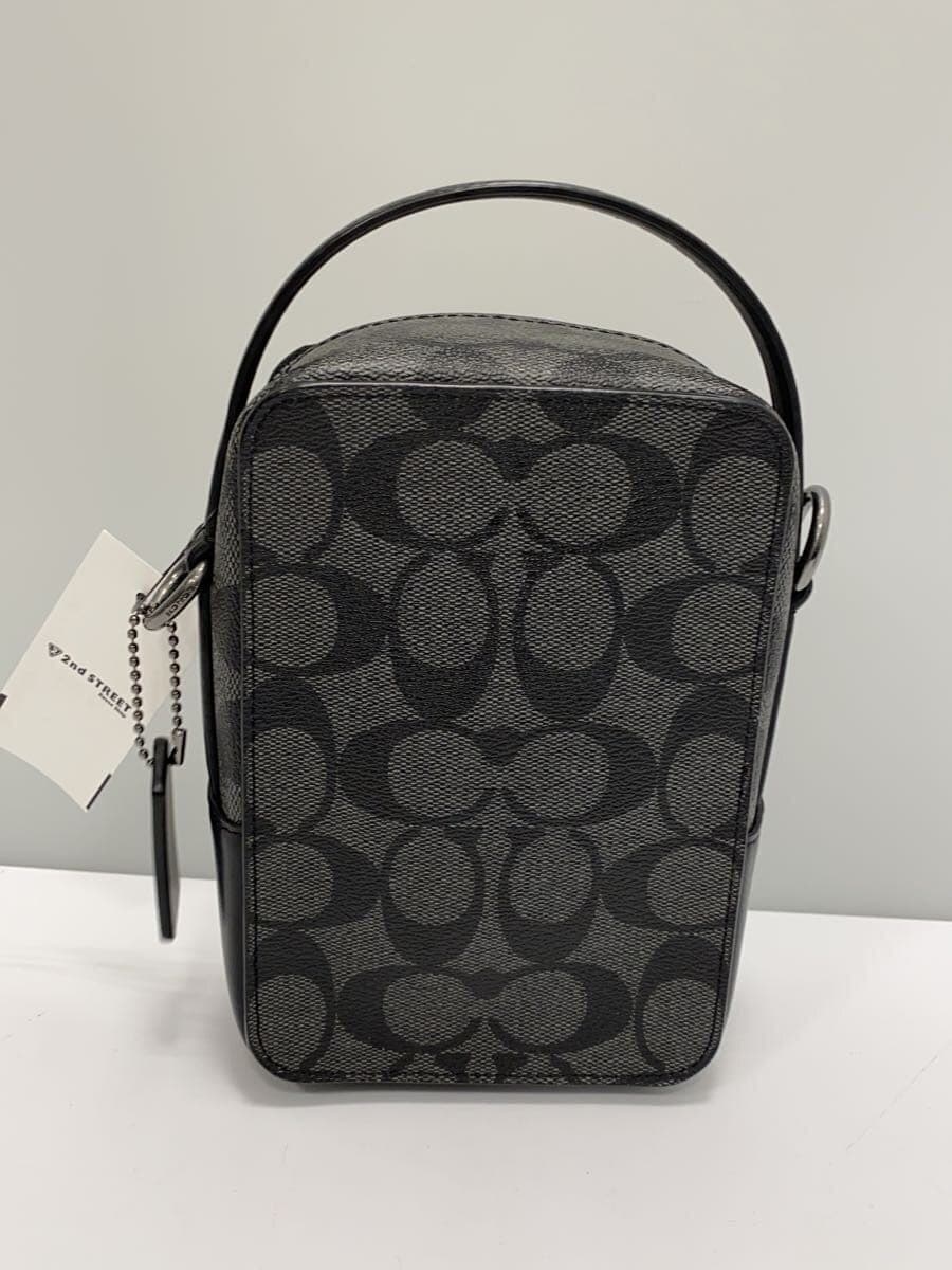 COACH Shoulder Bag Leather GRY All Over Pattern C3146 Top Handle Crossbody 3