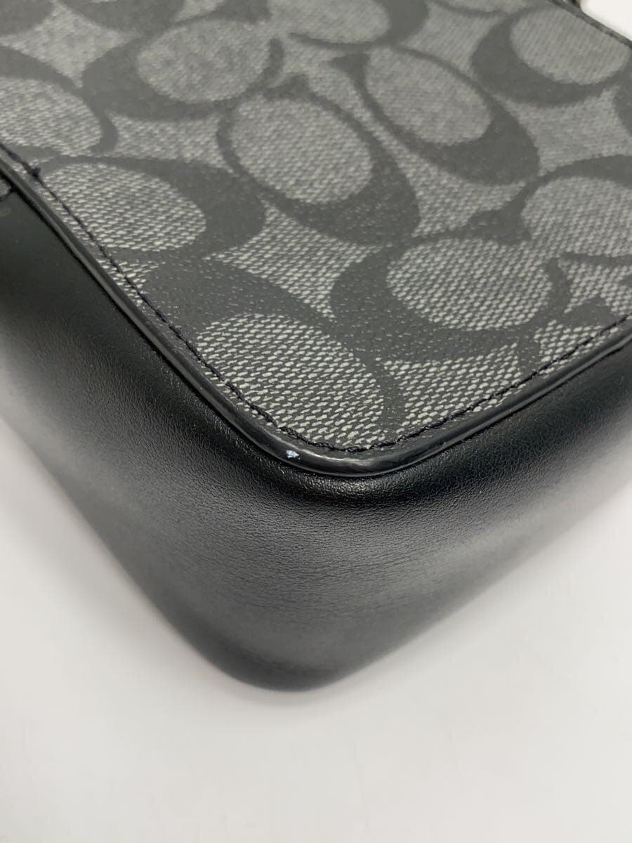 COACH Shoulder Bag Leather GRY All Over Pattern C3146 Top Handle Crossbody 7