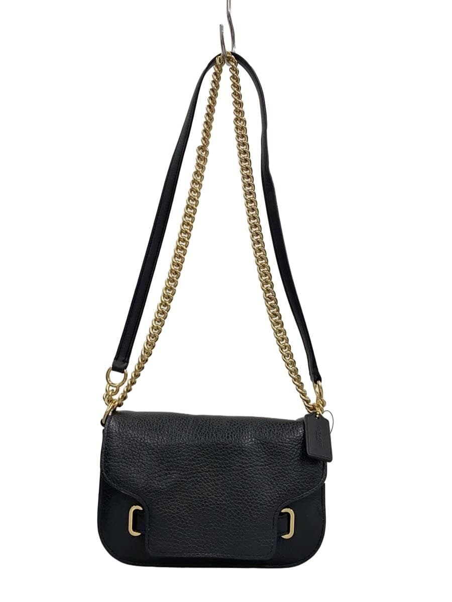 COACH Shoulder Bag Leather Black F32099