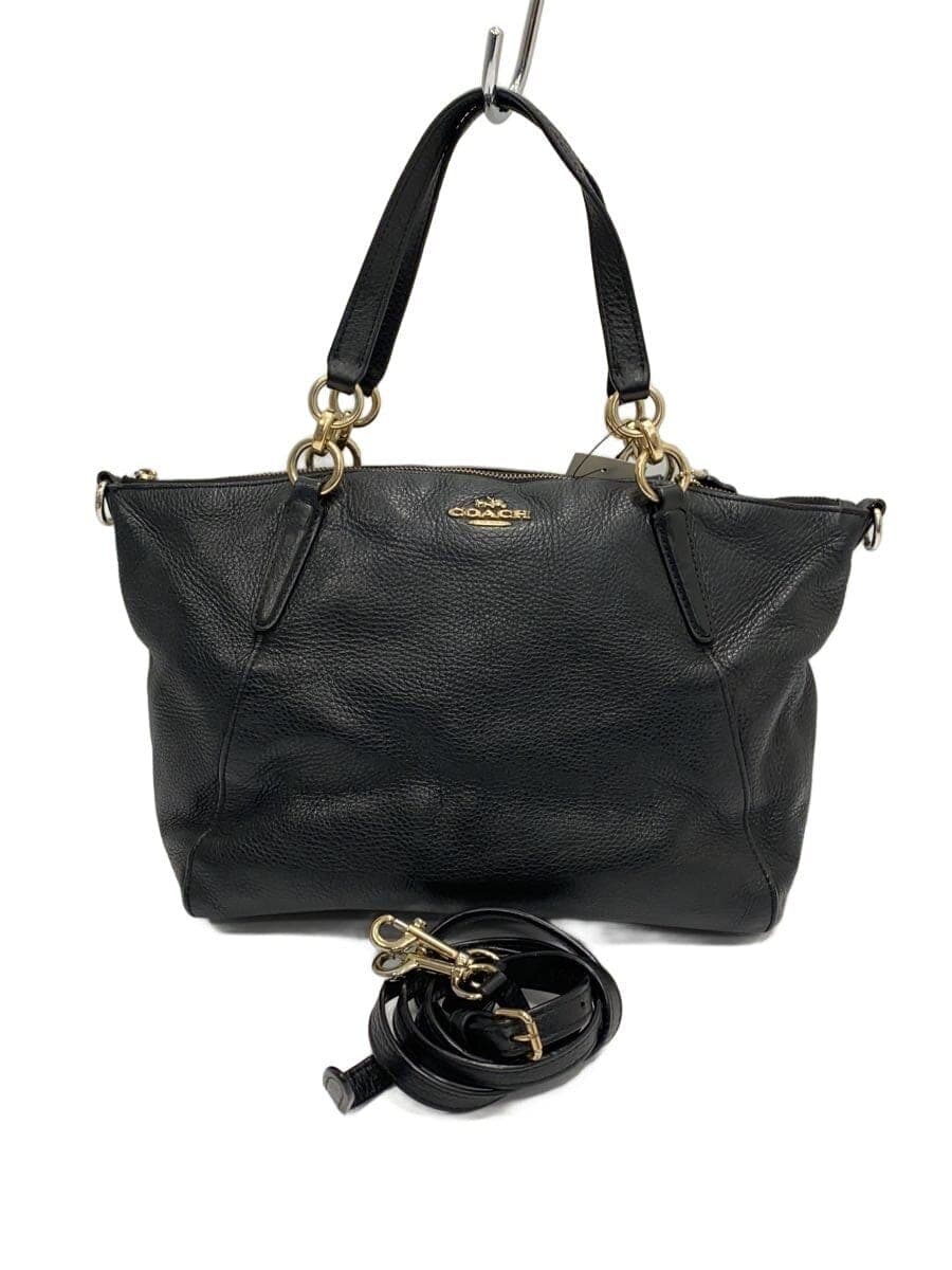 COACH Small Kelsey Satchel_Navy Leather BLK