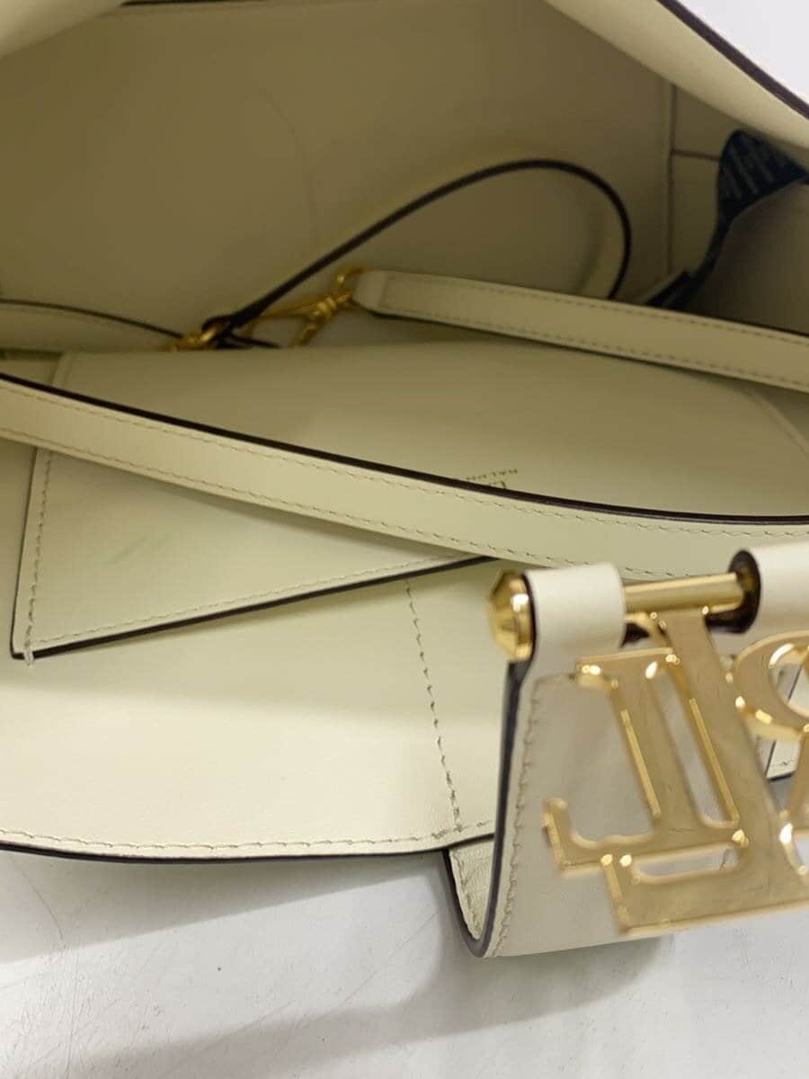 LAUREN RALPH LAUREN Shoulder Bag Leather WHT 6
