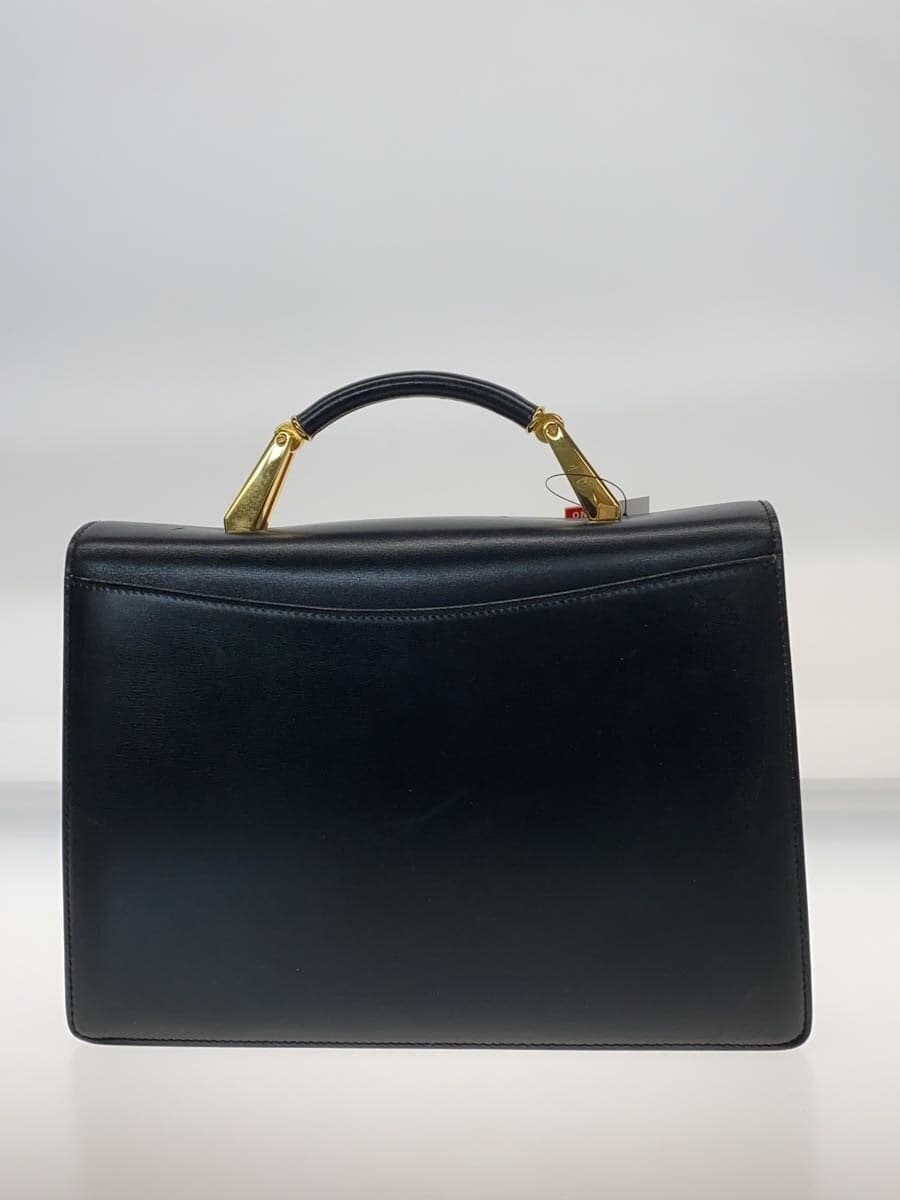 BALLY Briefcase Leather BLK Solid color 3