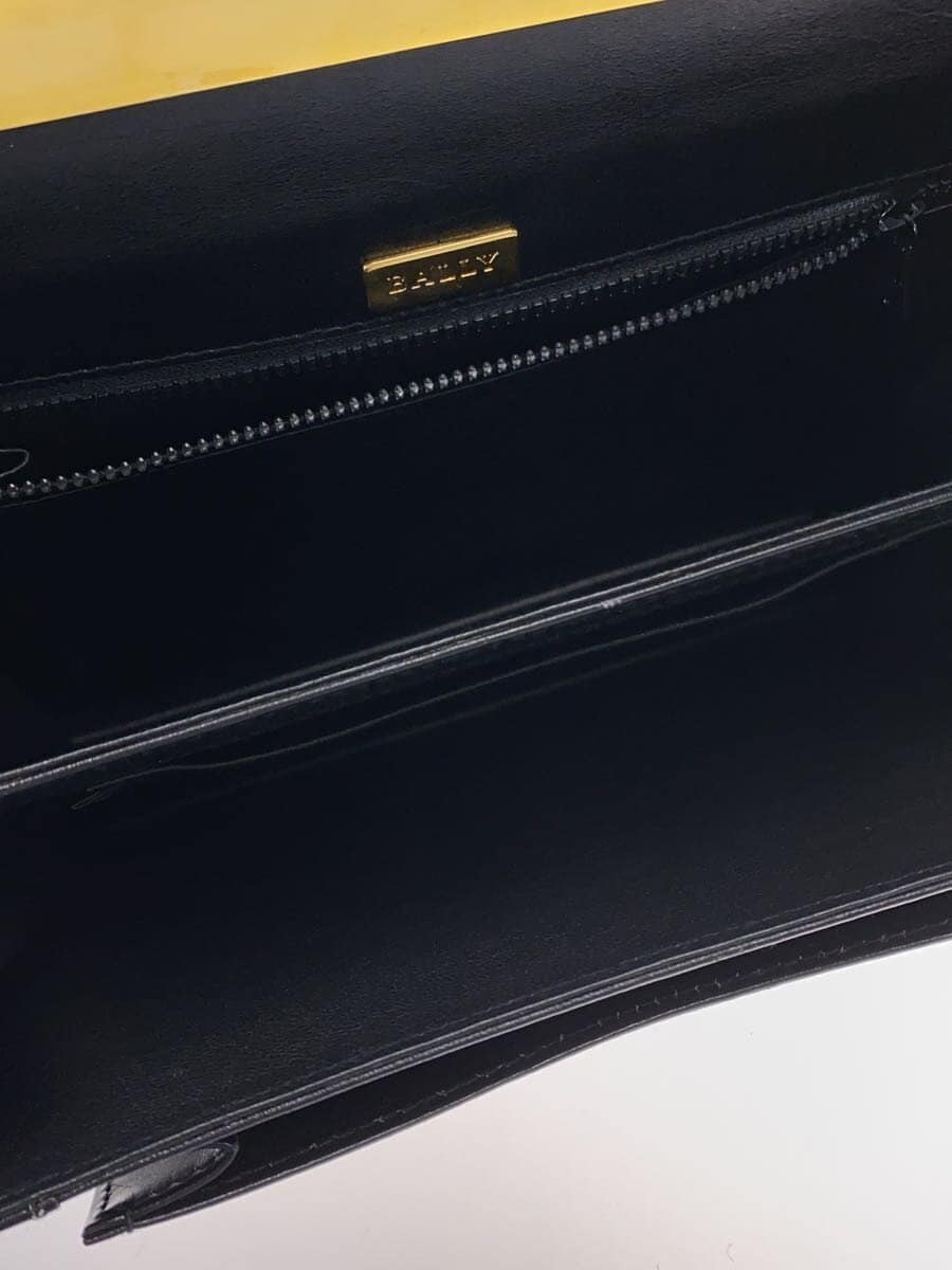 BALLY Briefcase Leather BLK Solid color 6