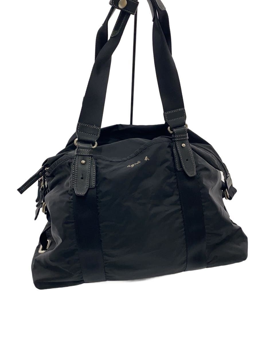 agnes b. Boston Bag Nylon Black