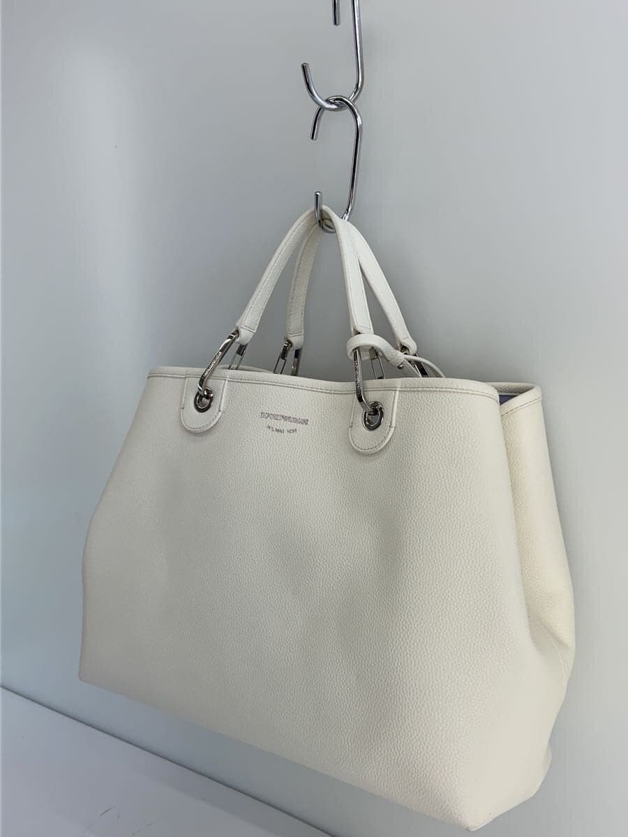 EMPORIO ARMANI Shoulder Bag Leather WHT 2