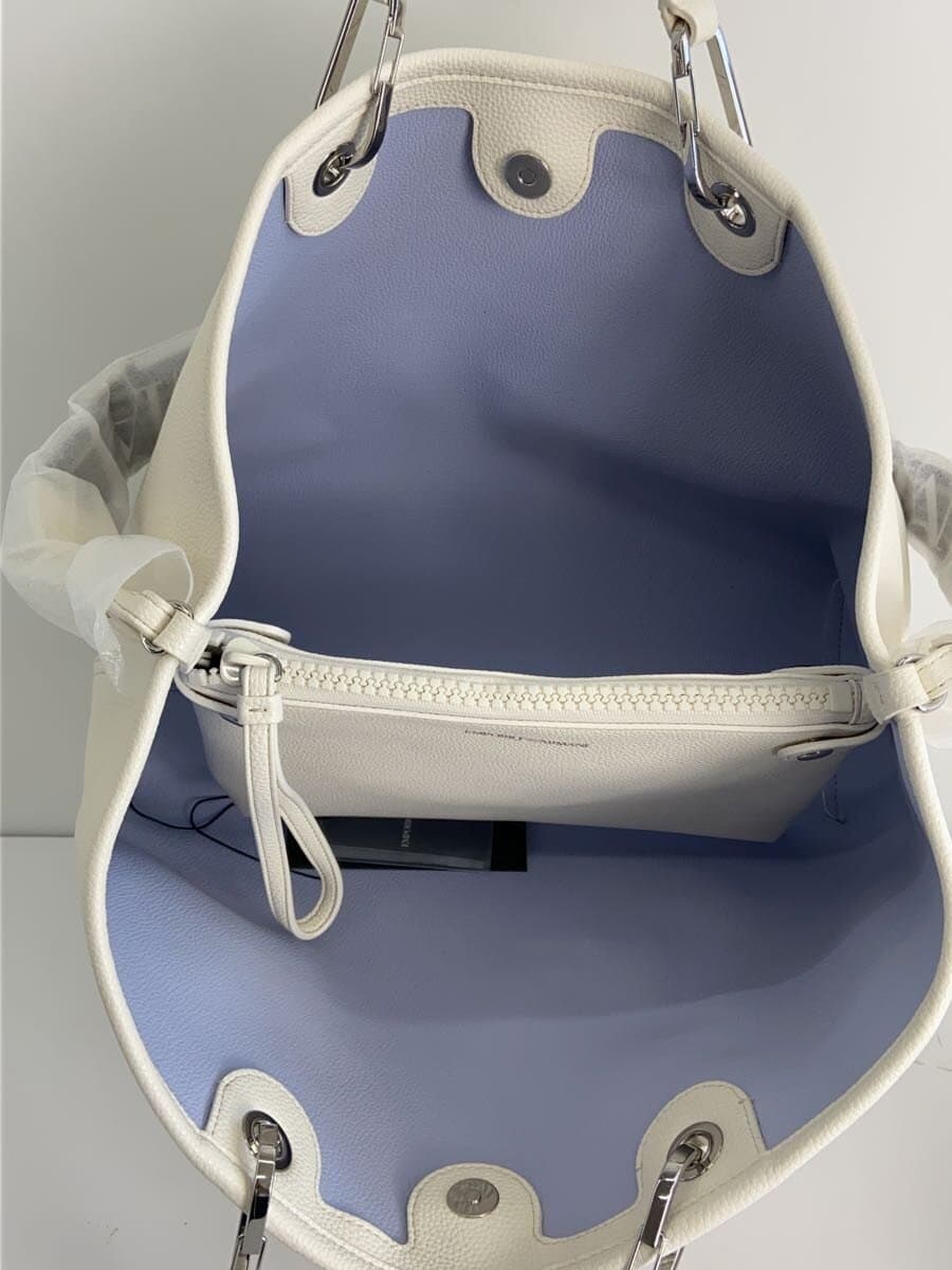 EMPORIO ARMANI Shoulder Bag Leather WHT 6