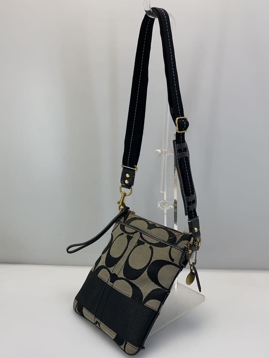 COACH Shoulder Bag_Signature Canvas BLK 2