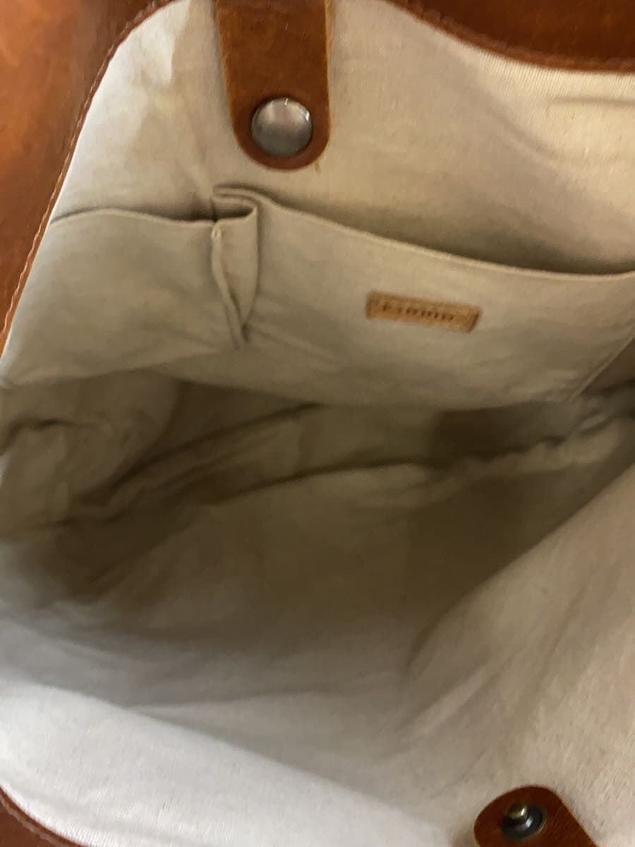 Kanmi. Shoulder Bag Leather ORN Solid Leather Deteriorated 6