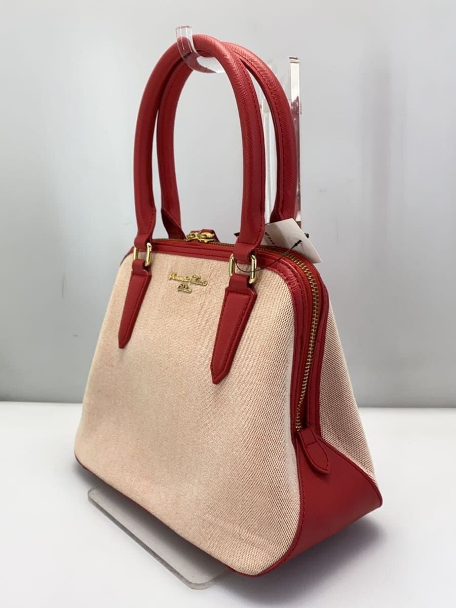 Samantha Thavasa DELUXE Gallery Style 2-Way Handbag Canvas Self-standing 2