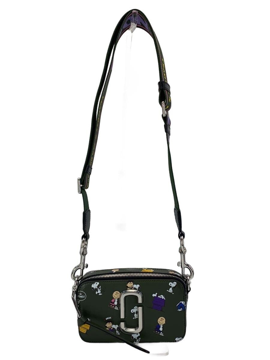 MARC JACOBSPEANUTS x MARCJACOBS SNAPSHOT Shoulder Bag Leather GRN All Over Pattern