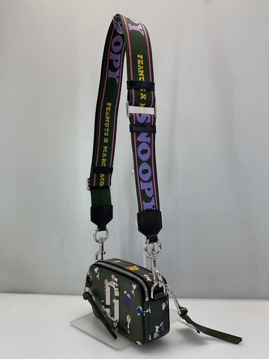 MARC JACOBSPEANUTS x MARCJACOBS SNAPSHOT Shoulder Bag Leather GRN All Over Pattern 2