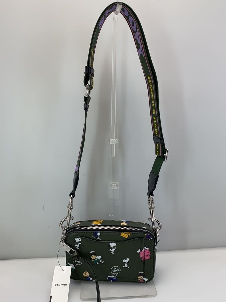 MARC JACOBSPEANUTS x MARCJACOBS SNAPSHOT Shoulder Bag Leather GRN All Over Pattern 3
