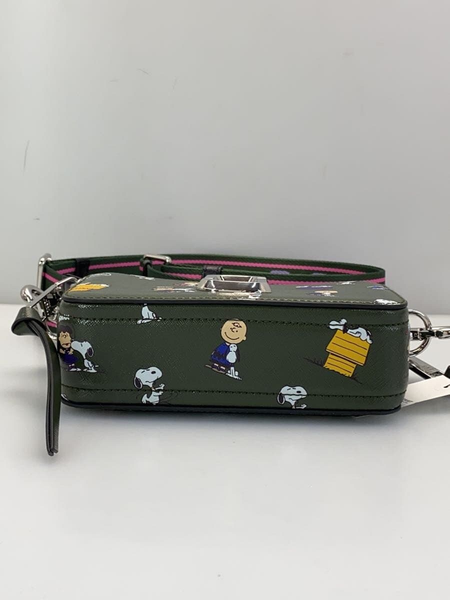 MARC JACOBSPEANUTS x MARCJACOBS SNAPSHOT Shoulder Bag Leather GRN All Over Pattern 4