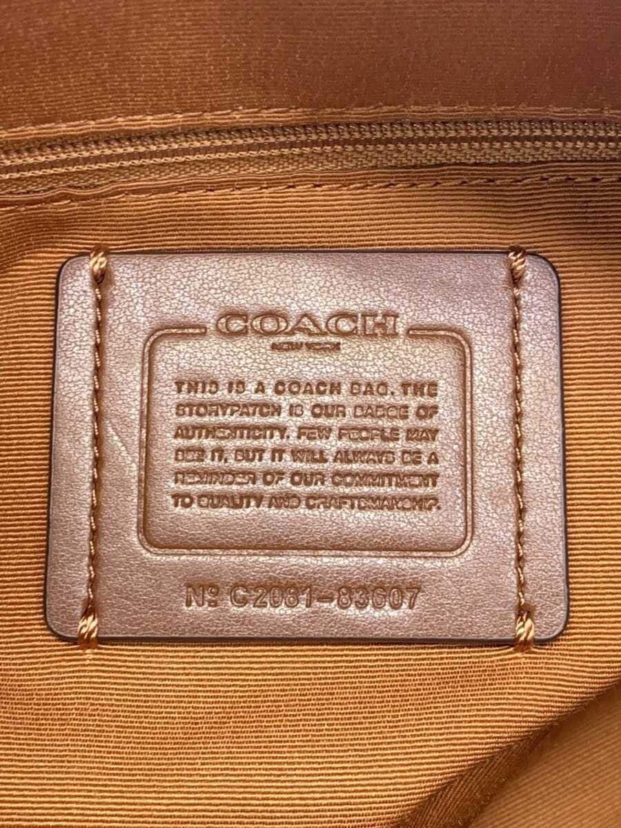 COACH Ro One Satchel_Signature_White Leather 2-Way Shoulder Strap Metal Surface Stain 5