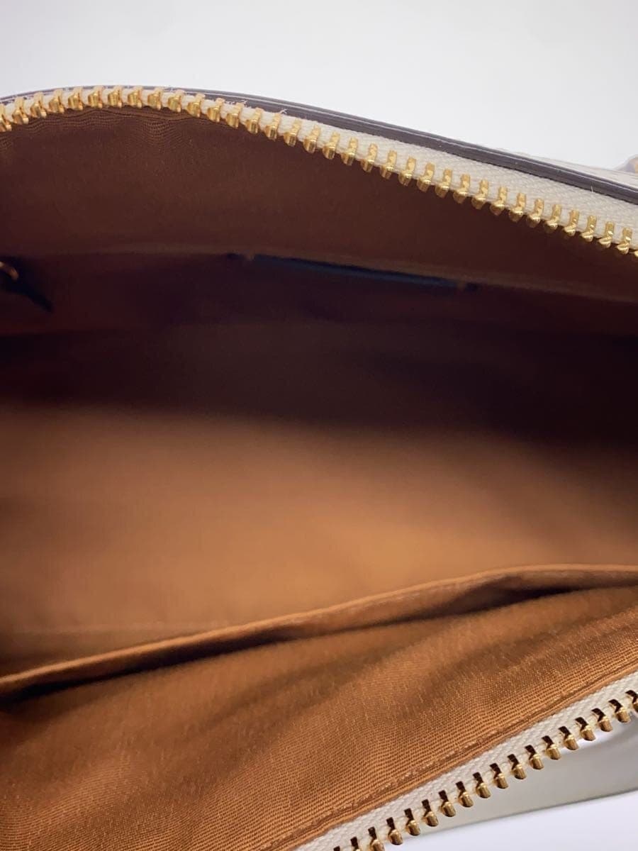 COACH Ro One Satchel_Signature_White Leather 2-Way Shoulder Strap Metal Surface Stain 6