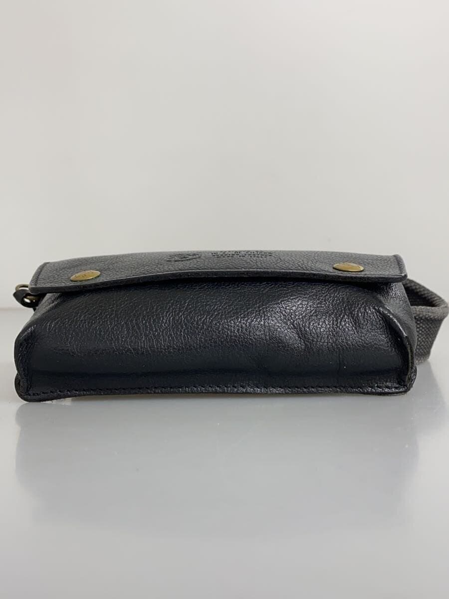 IL BISONTE Waist Bag Leather BLK G558 4