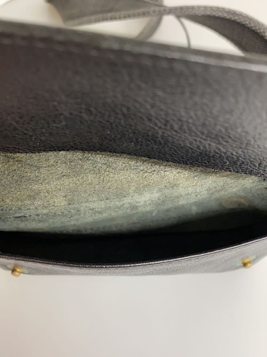 IL BISONTE Waist Bag Leather BLK G558 6