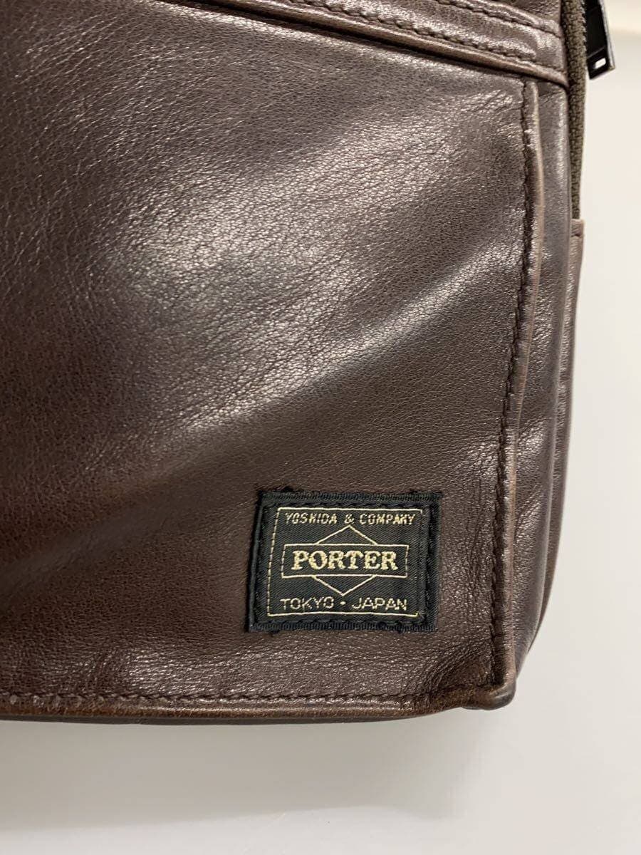 PORTER Waist Bag Leather BRW Solid 5