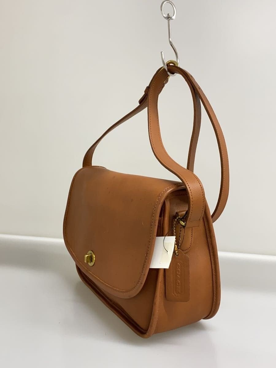 COACH Tote Bag Cowhide BRW Solid Color 9790 2