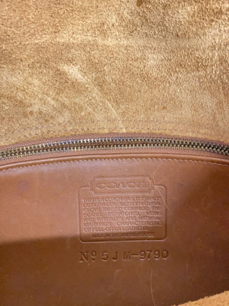 COACH Tote Bag Cowhide BRW Solid Color 9790 5