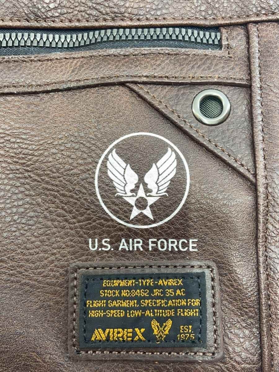 AVIREX shoulder bag -- BRW plain 5