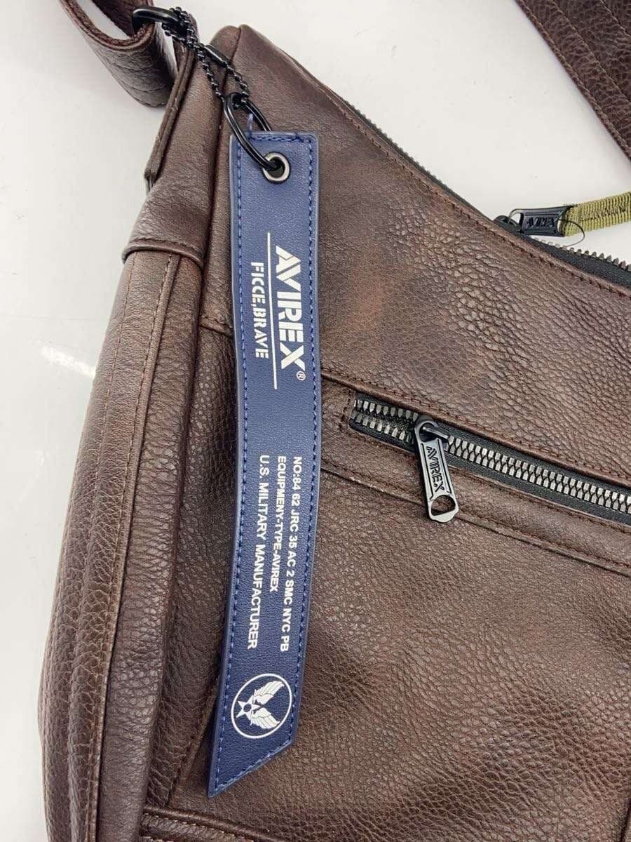 AVIREX shoulder bag -- BRW plain 7