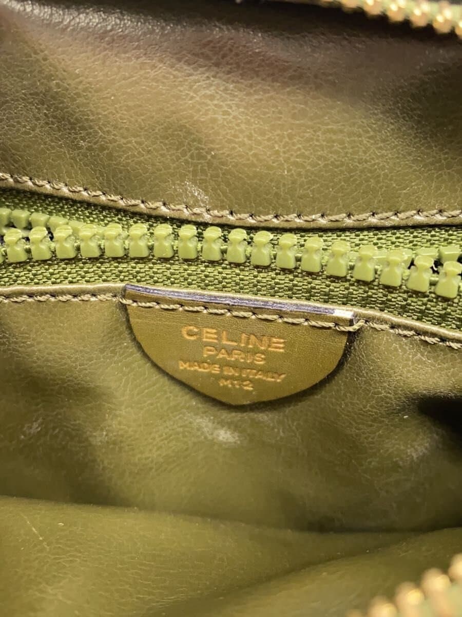 CELINE Shoulder Bag Suede KHK Solid 5