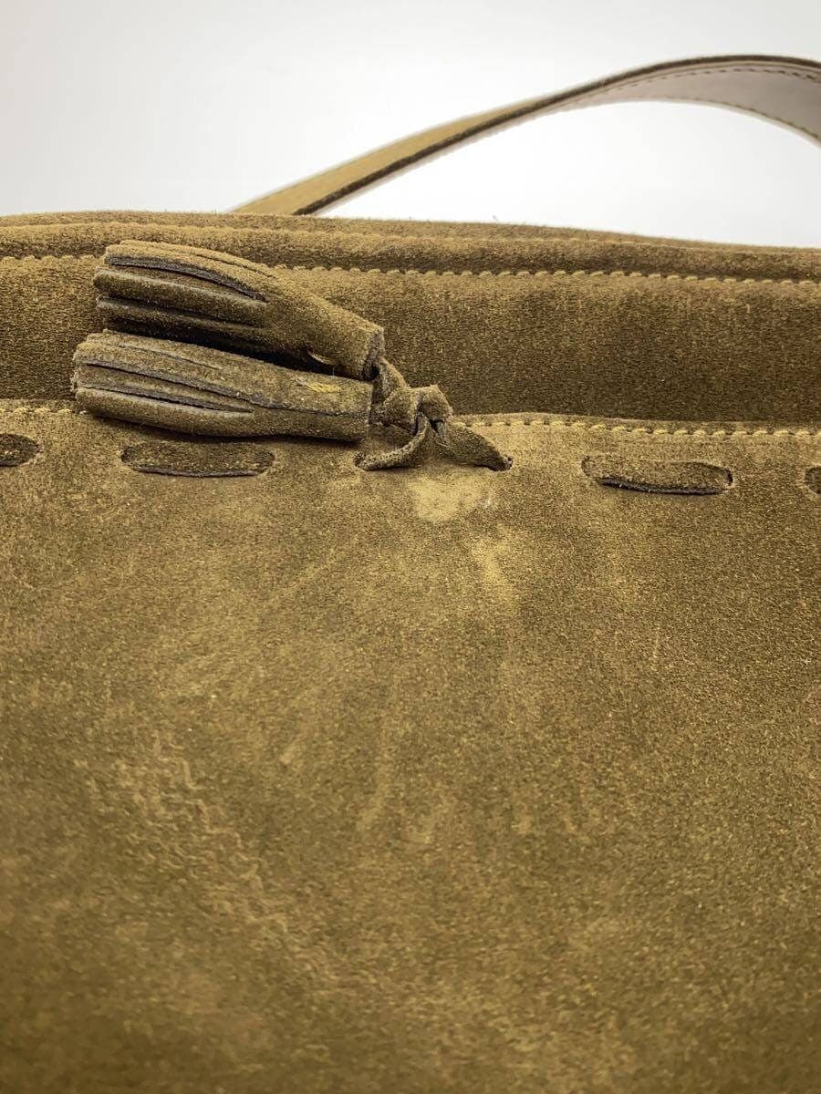 CELINE Shoulder Bag Suede KHK Solid 8