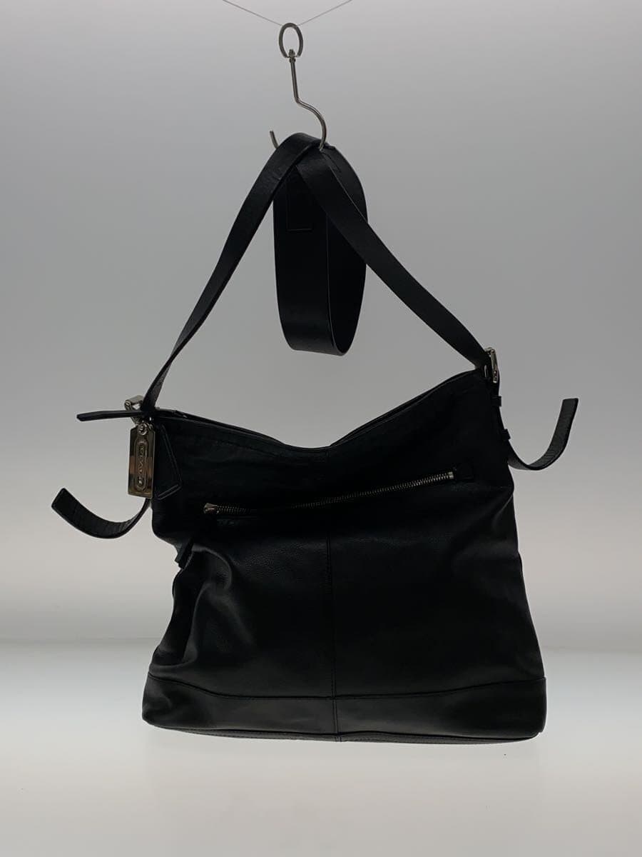 COACH shoulder bag leather BLK 70308 3