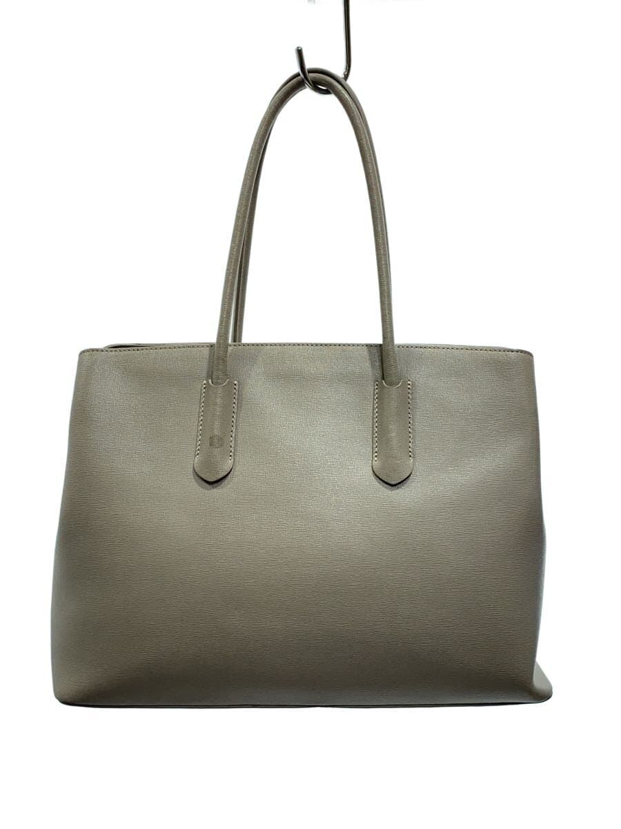 FURLA Handbag Leather GRY Solid 3