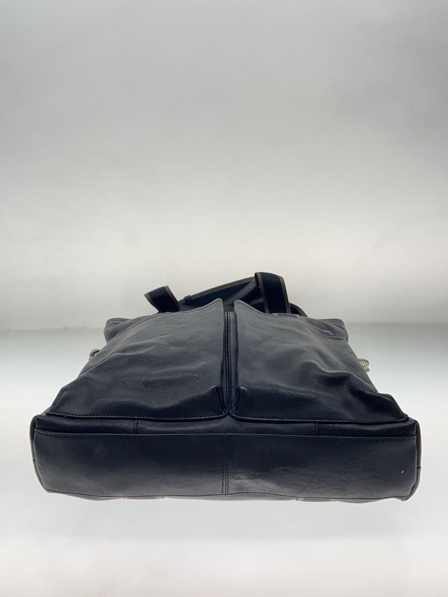 COACH Tote Bag _ All Leather Leather BLK Plain F70558 4