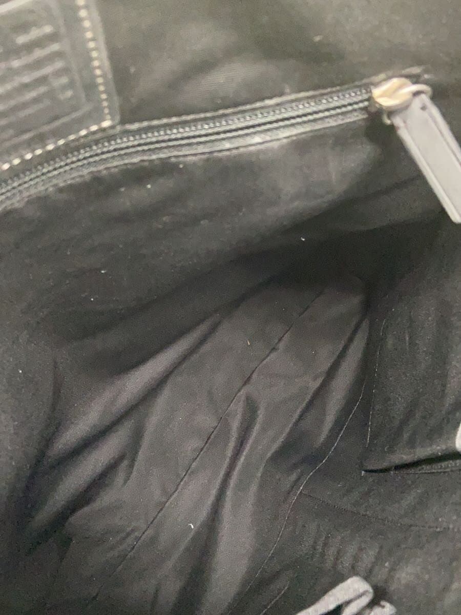 COACH Tote Bag _ All Leather Leather BLK Plain F70558 6
