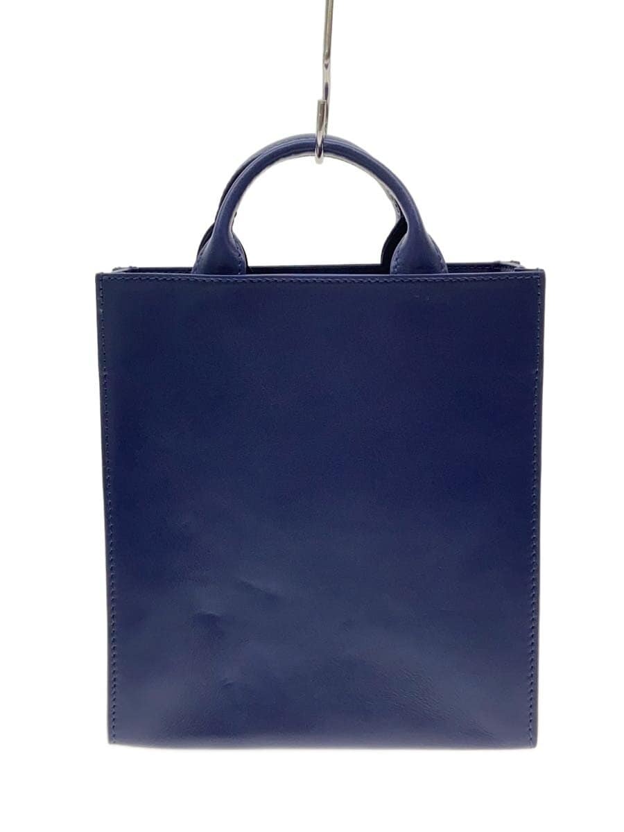 MOTHERHOUSE handbag leather blue solid bright small tote